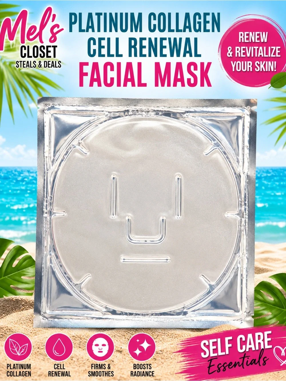 Platinum Collagen Cell Renewal Facial Mask - Silver